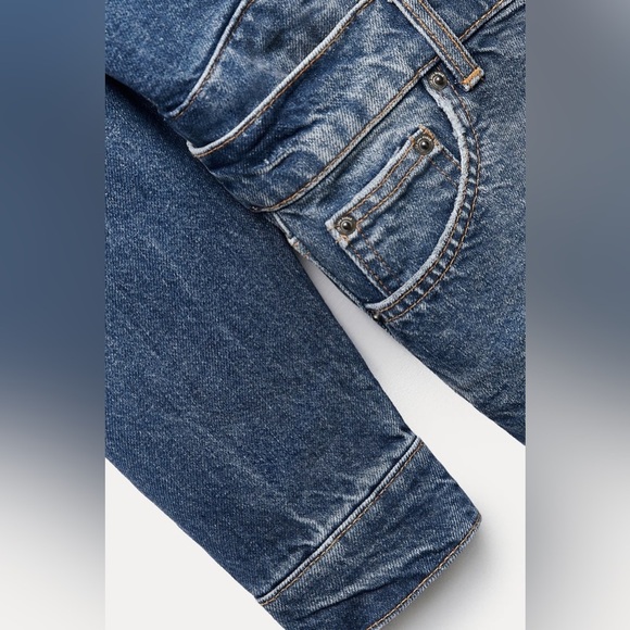 NWT. Zara Blue Denim Layered Mini Dress. Size S. - Picture 8 of 13